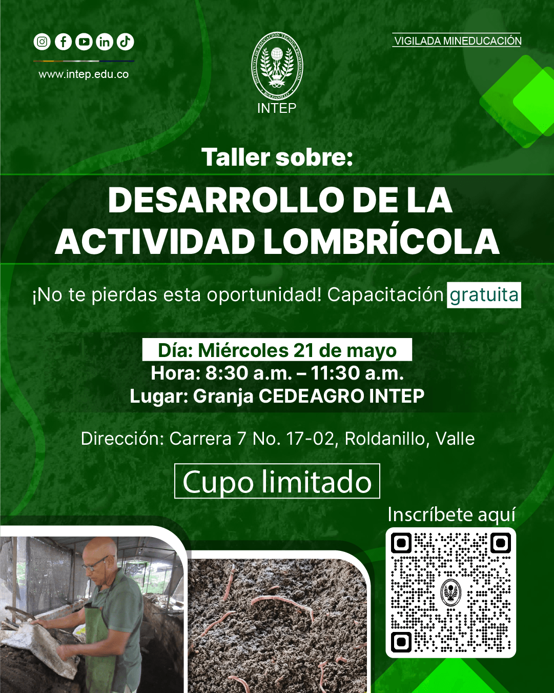 El Desarrollo de la actividad Lombrícola -Taller # 2 